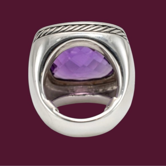 David Yurman Sterling Silver Amethyst Ring - Picture 8 of 13